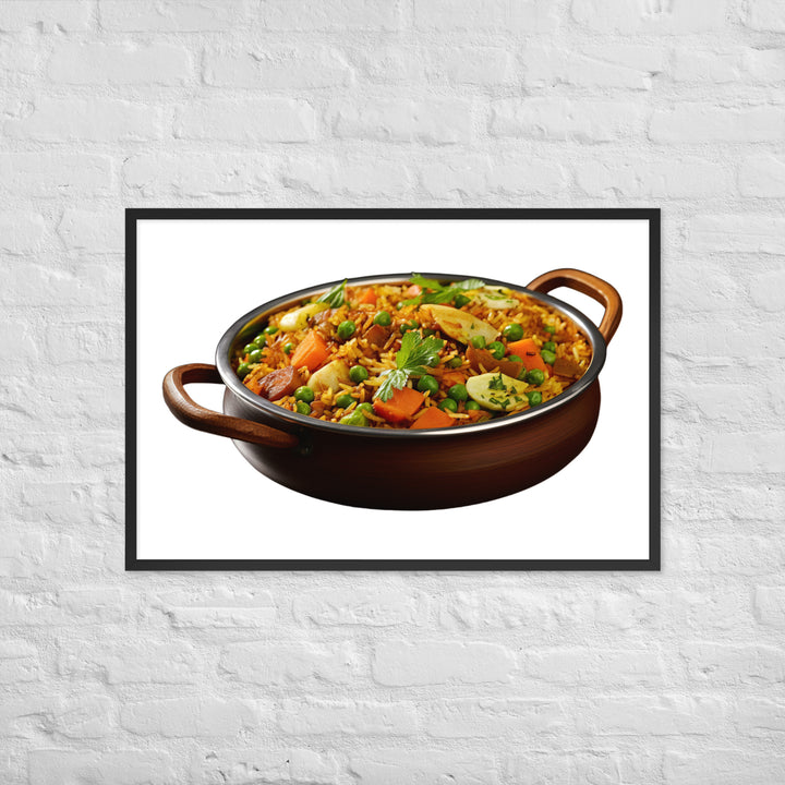 Vegetable Biryani Feast Framed poster 🤤 from Yumify.AI