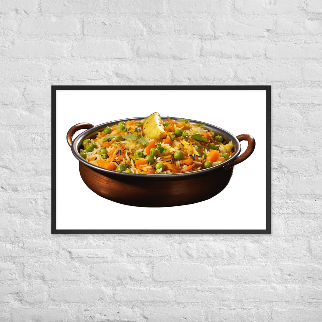 Vegetable Biryani Feast Framed poster 🤤 from Yumify.AI