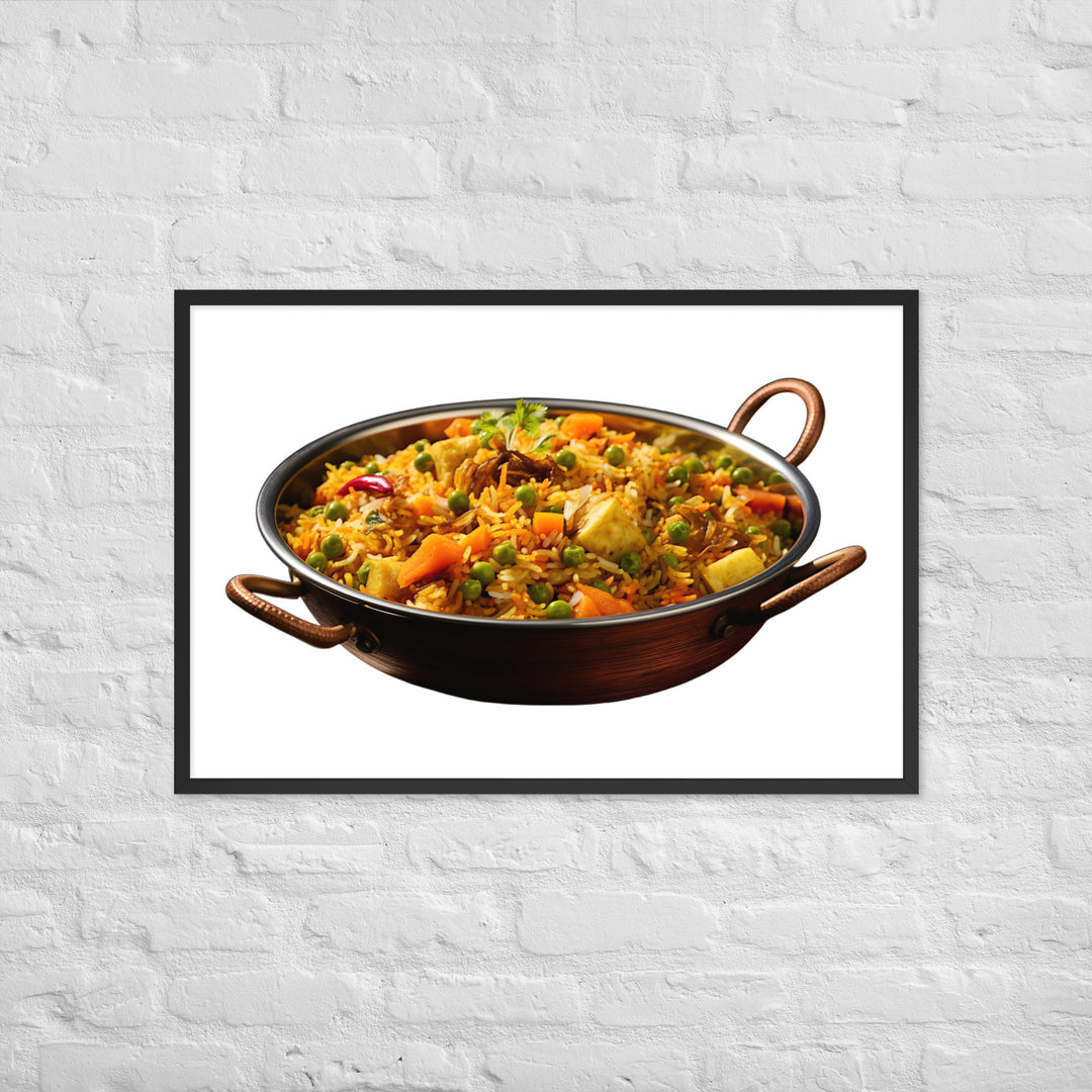 Vegetable Biryani Feast Framed poster 🤤 from Yumify.AI