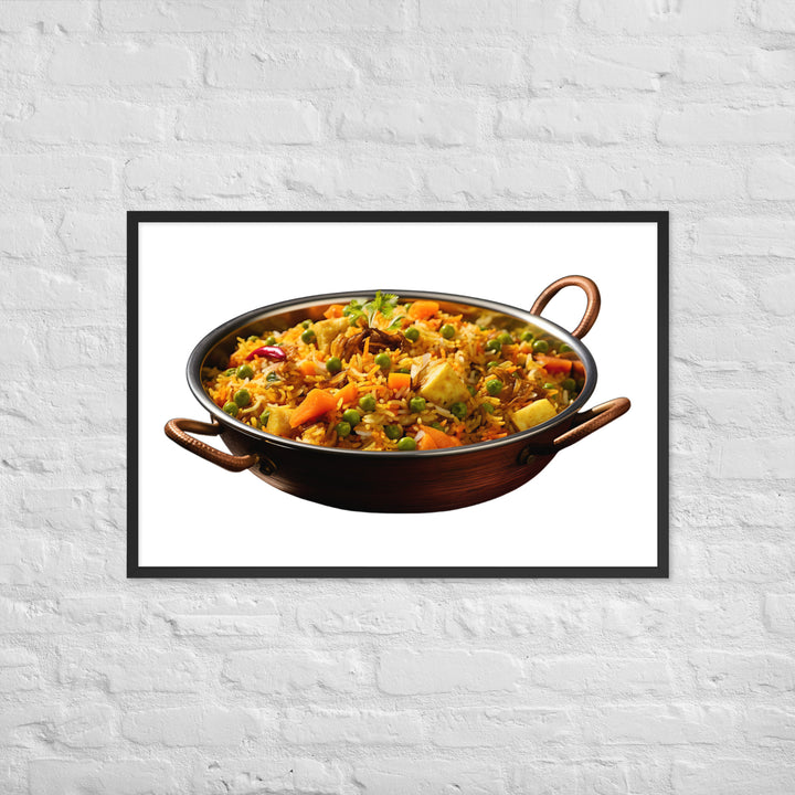 Vegetable Biryani Feast Framed poster 🤤 from Yumify.AI