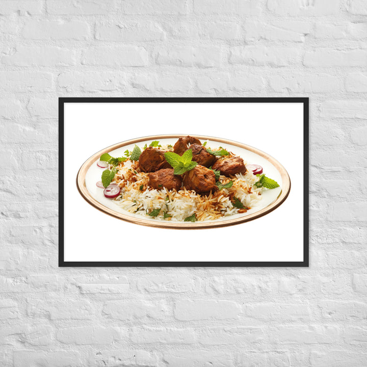 Mutton Biryani Platter Framed poster 🤤 from Yumify.AI