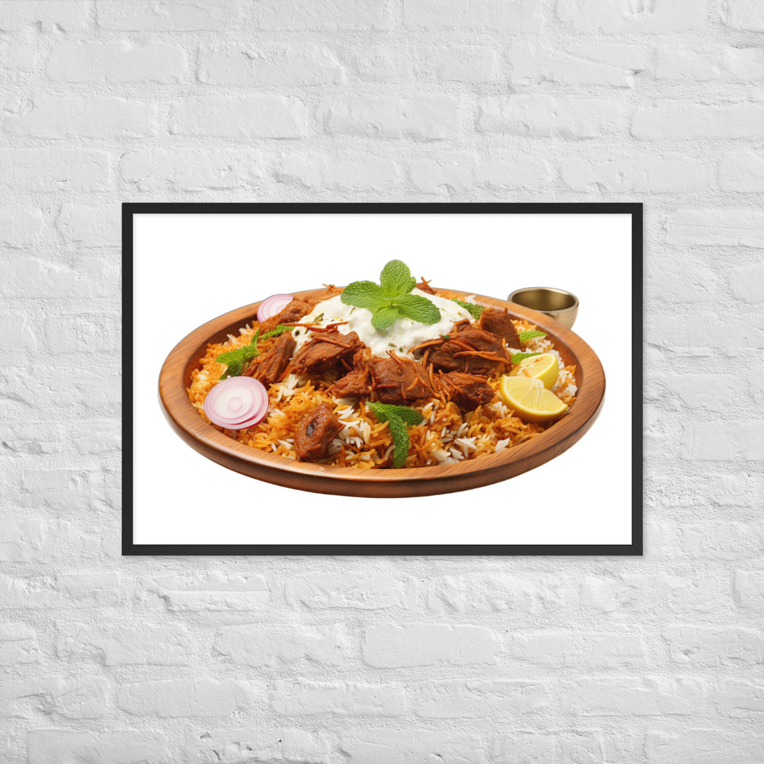 Mutton Biryani Platter Framed poster 🤤 from Yumify.AI