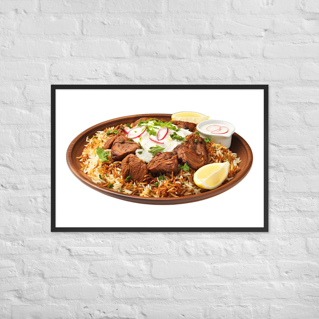 Mutton Biryani Platter Framed poster 🤤 from Yumify.AI