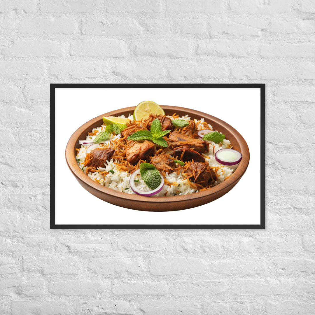 Mutton Biryani Platter Framed poster 🤤 from Yumify.AI