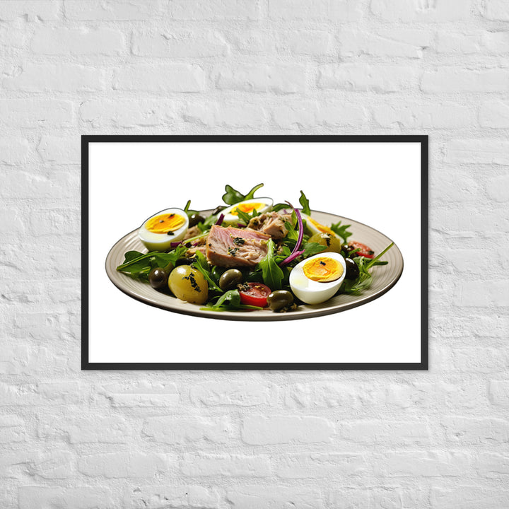 Tuna Nicoise Salad Framed poster 🤤 from Yumify.AI