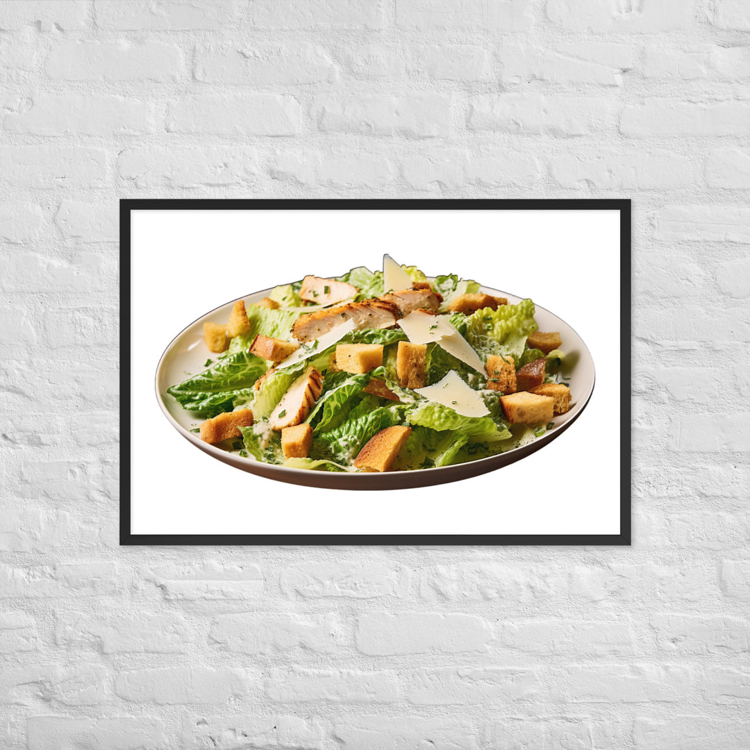 Fresh Caesar Salad Framed poster 🤤 from Yumify.AI
