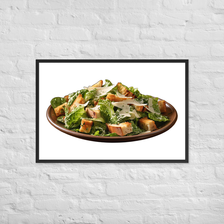 Fresh Caesar Salad Framed poster 🤤 from Yumify.AI