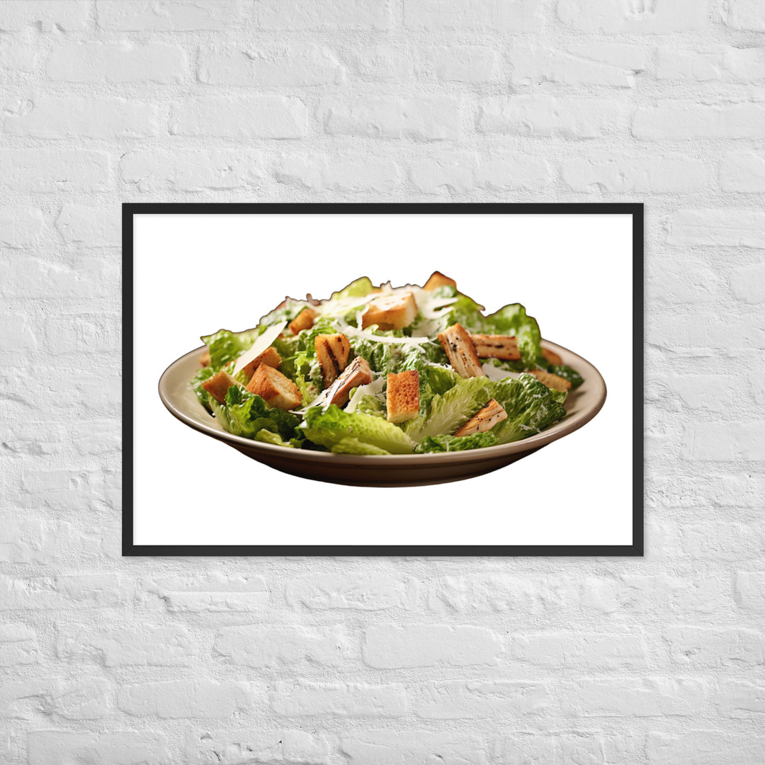 Fresh Caesar Salad Framed poster 🤤 from Yumify.AI