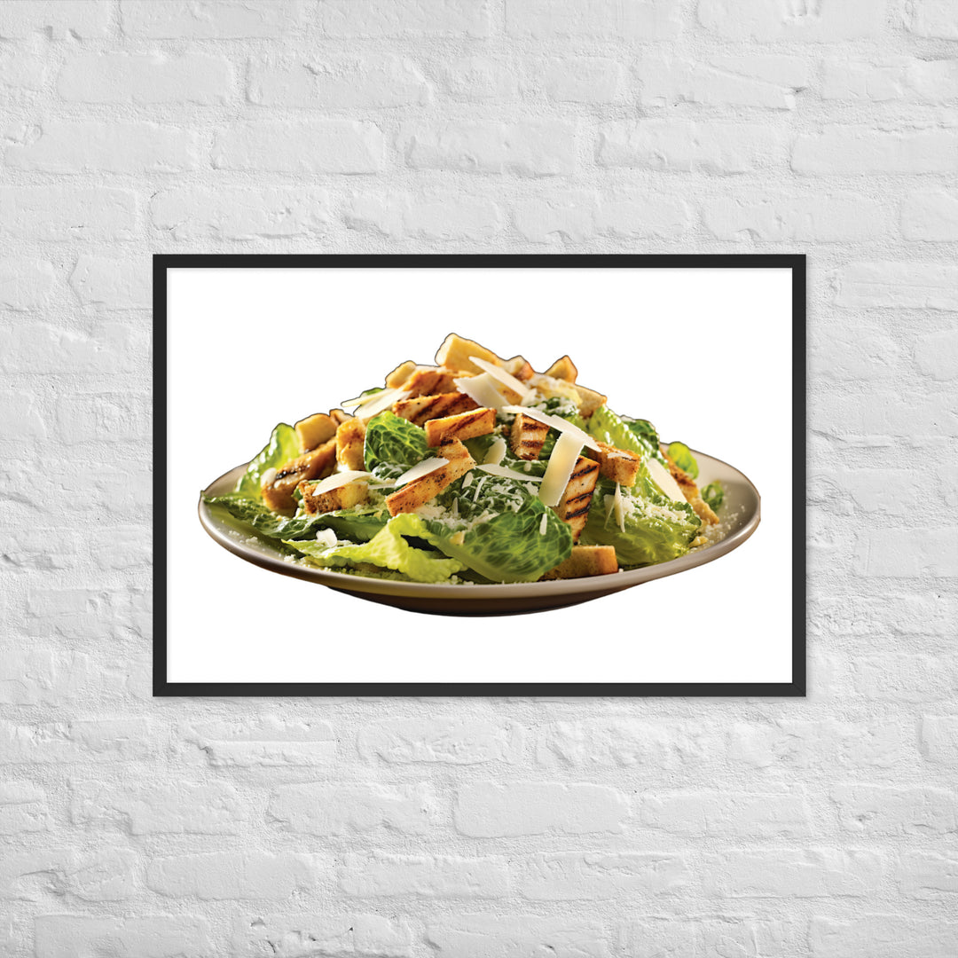 Fresh Caesar Salad Framed poster 🤤 from Yumify.AI