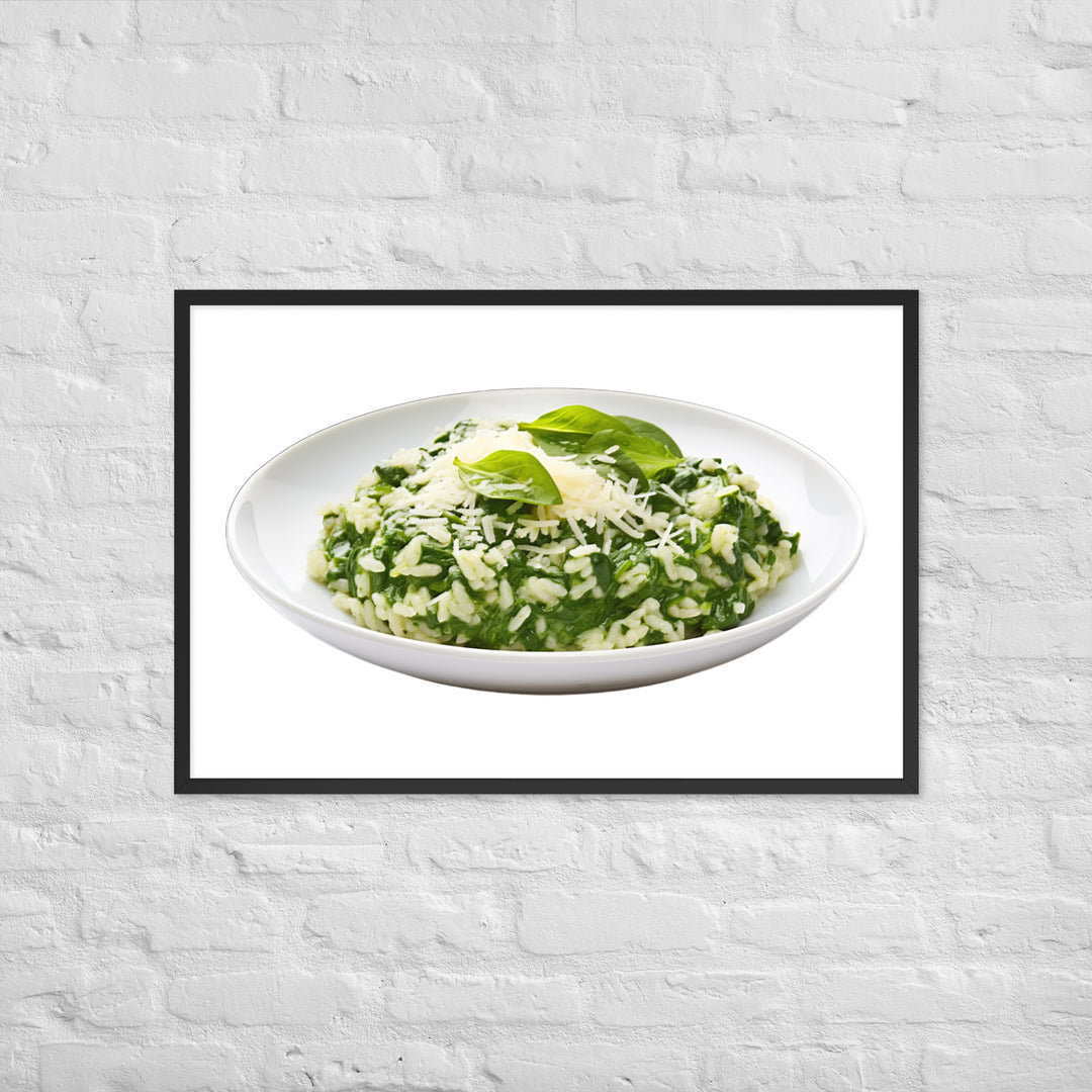 Spinach and Parmesan Risotto Framed poster 🤤 from Yumify.AI