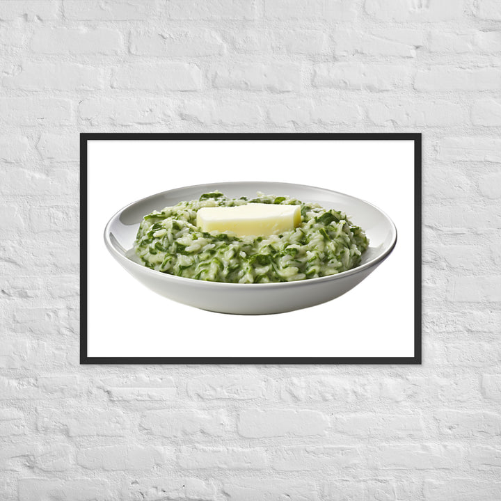 Spinach and Parmesan Risotto Framed poster 🤤 from Yumify.AI