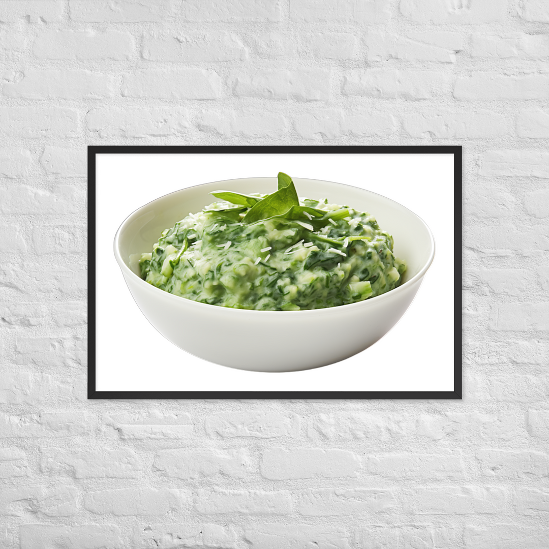 Spinach and Parmesan Risotto Framed poster 🤤 from Yumify.AI