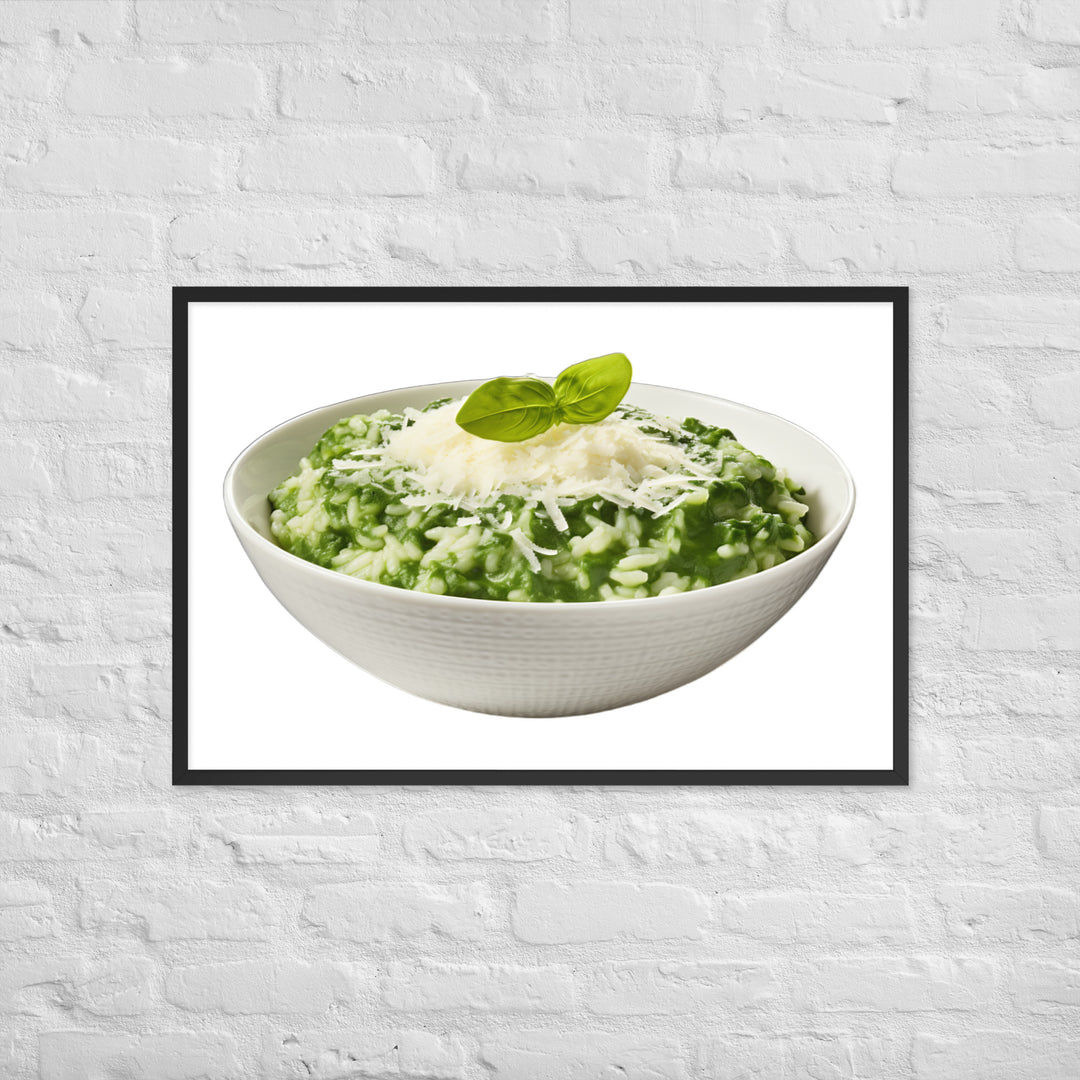 Spinach and Parmesan Risotto Framed poster 🤤 from Yumify.AI