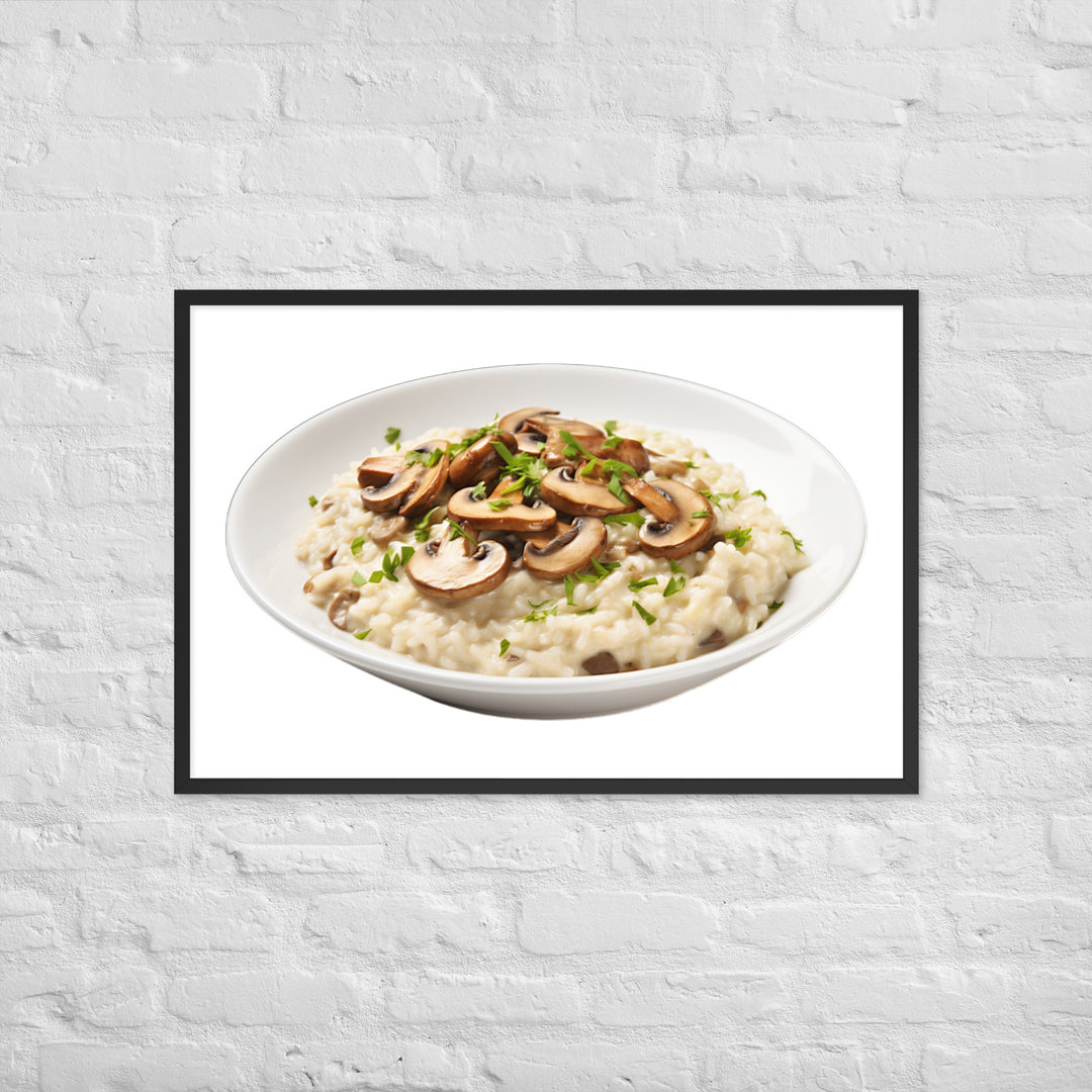 Creamy Mushroom Risotto Framed poster 🤤 from Yumify.AI