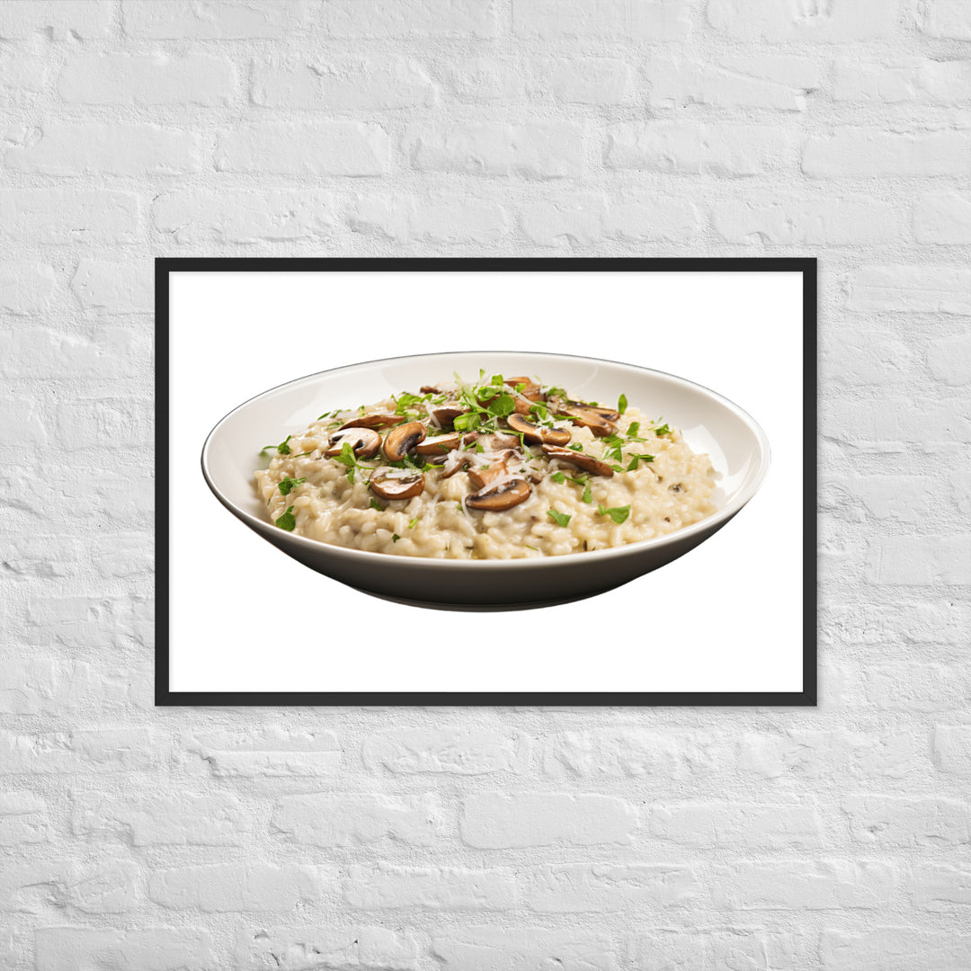 Creamy Mushroom Risotto Framed poster 🤤 from Yumify.AI