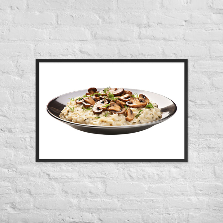 Creamy Mushroom Risotto Framed poster 🤤 from Yumify.AI