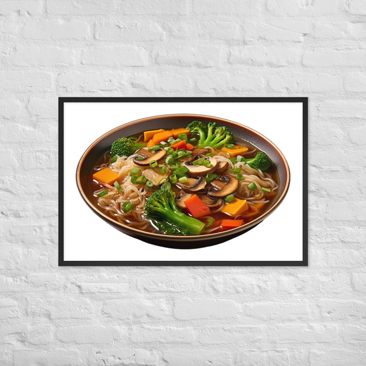 Vegetarian Ramen Delight Framed poster 🤤 from Yumify.AI