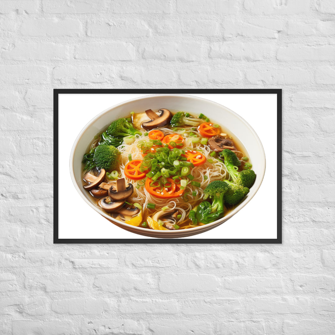 Vegetarian Ramen Delight Framed poster 🤤 from Yumify.AI