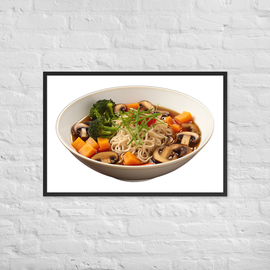 Vegetarian Ramen Delight Framed poster 🤤 from Yumify.AI