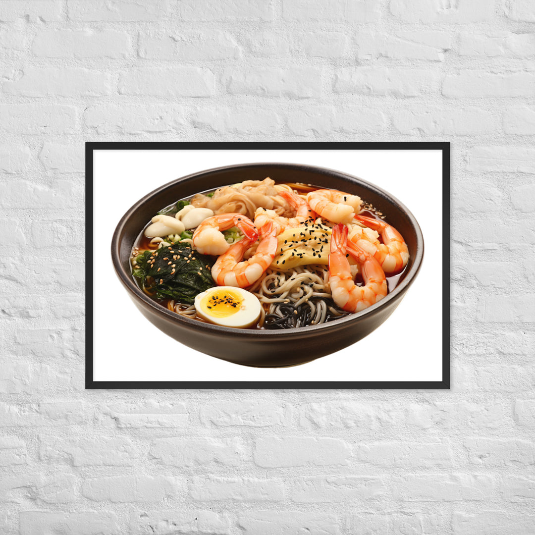 Seafood Extravaganza Ramen Framed poster 🤤 from Yumify.AI