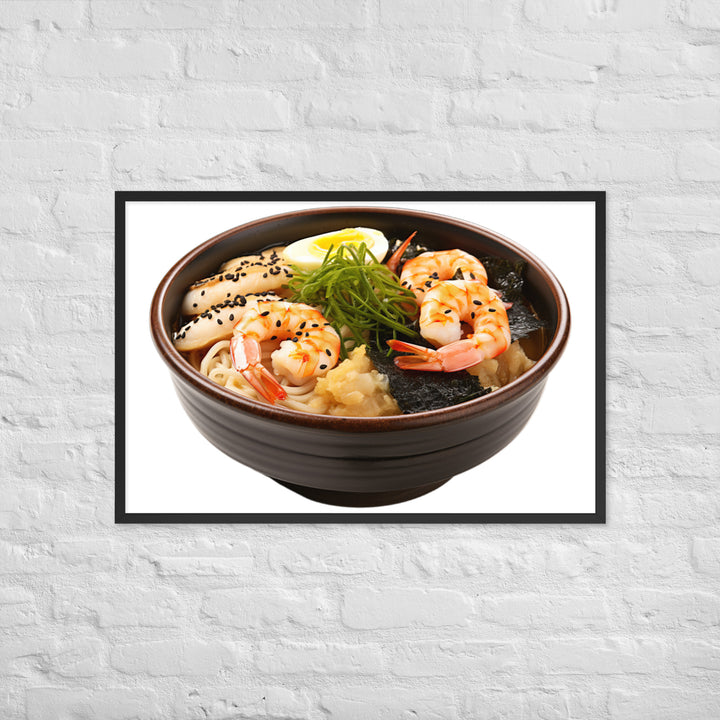 Seafood Extravaganza Ramen Framed poster 🤤 from Yumify.AI