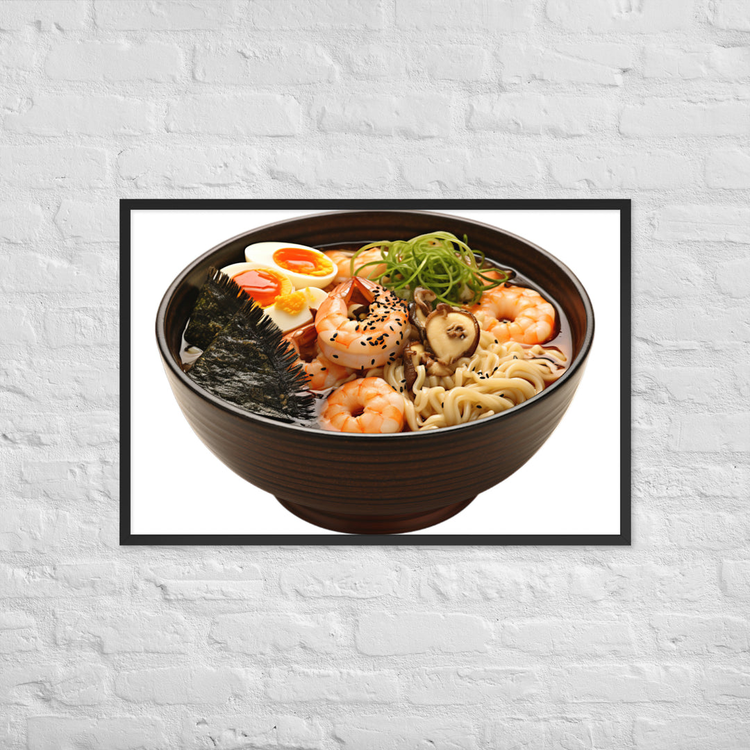 Seafood Extravaganza Ramen Framed poster 🤤 from Yumify.AI