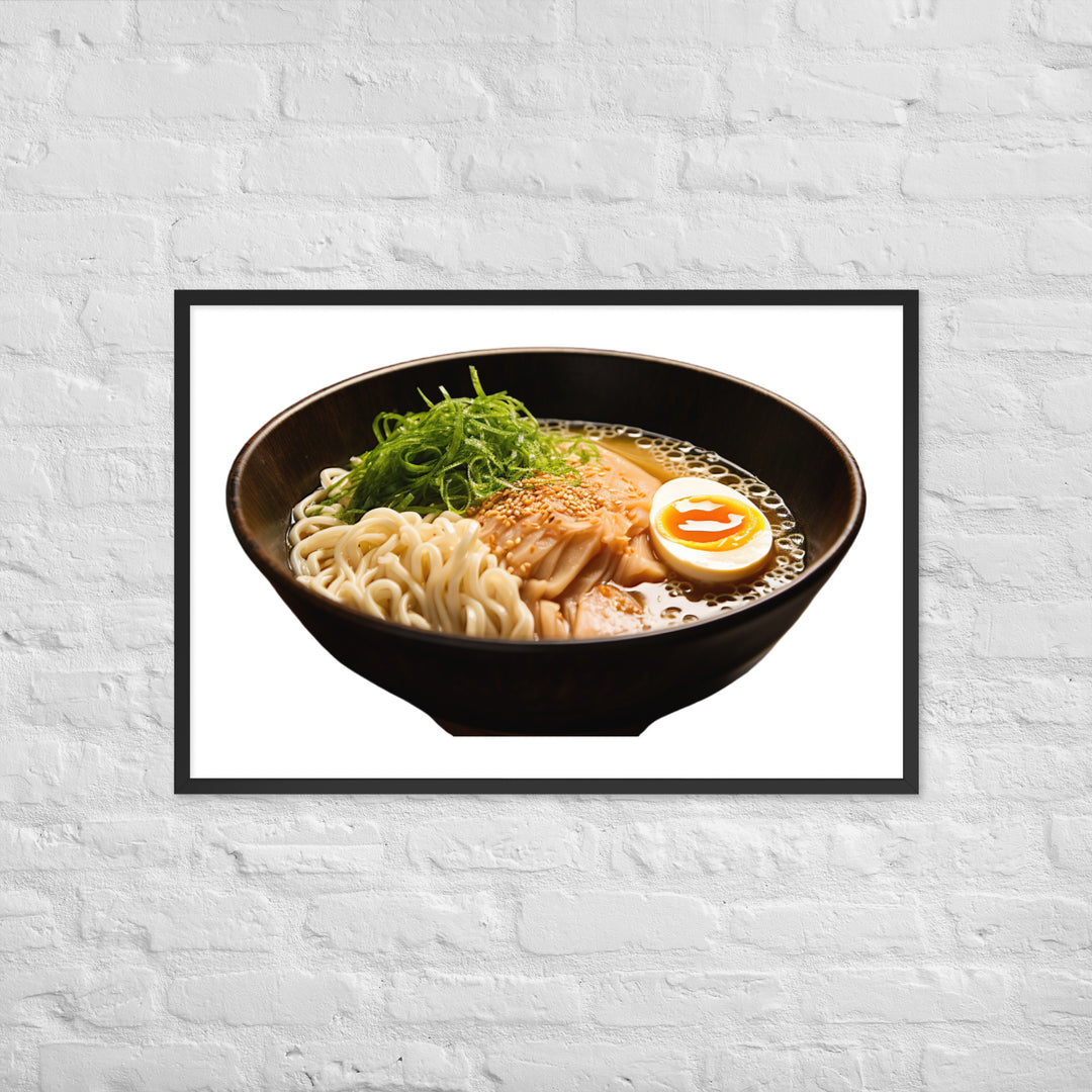 Cold Tsukemen Ramen Framed poster 🤤 from Yumify.AI