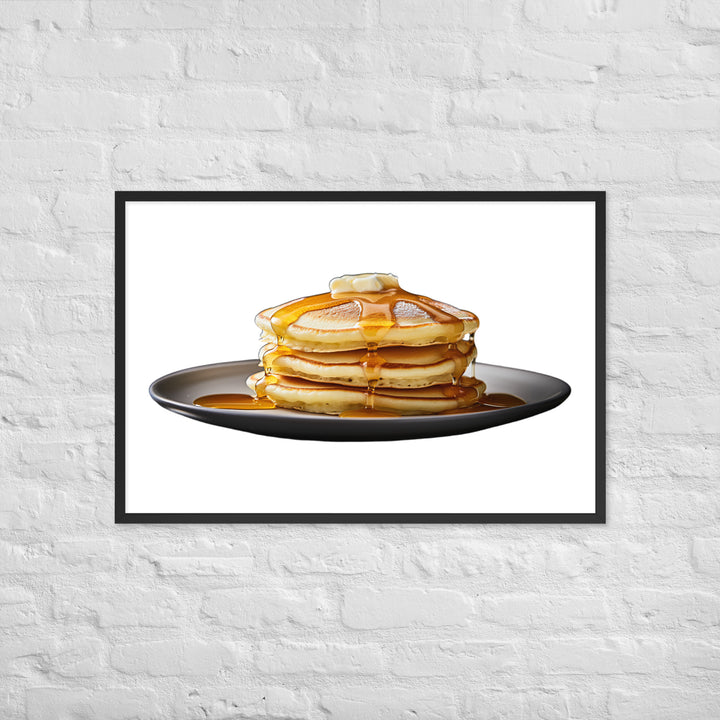 Fluffy Pancake Stack Framed poster 🤤 from Yumify.AI