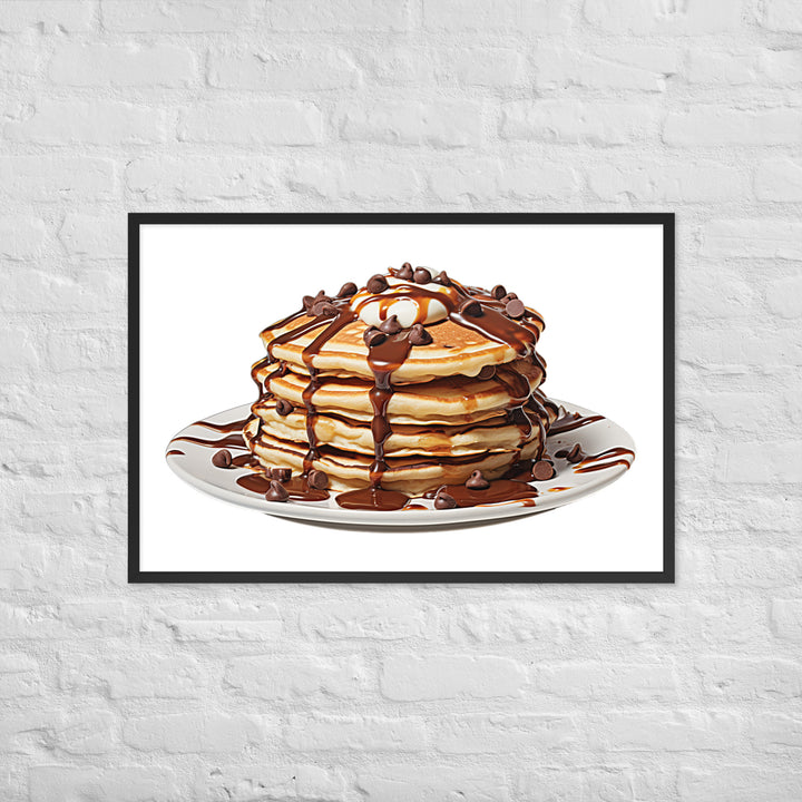 Chocolate Chip Pancakes Framed poster 🤤 from Yumify.AI