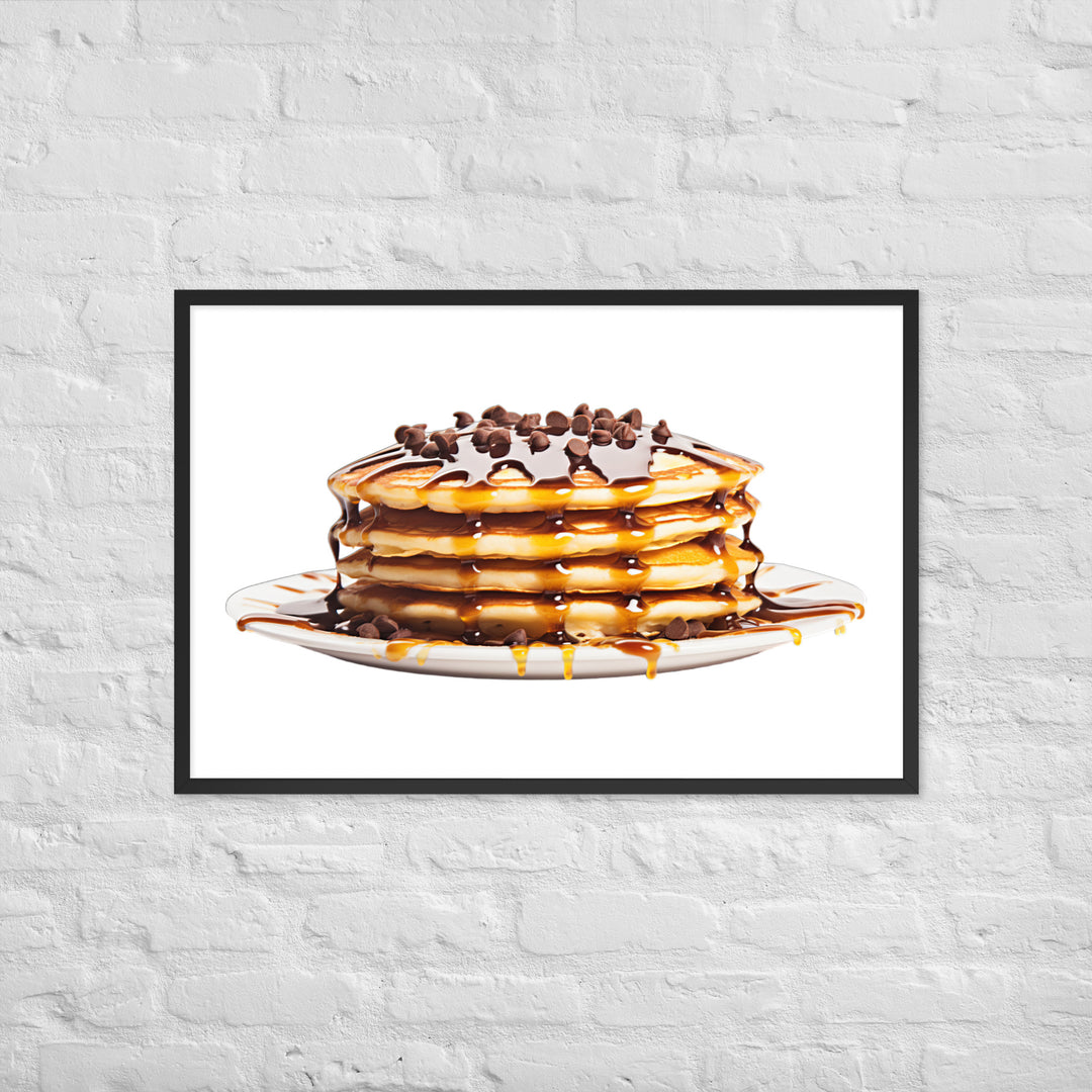 Chocolate Chip Pancakes Framed poster 🤤 from Yumify.AI