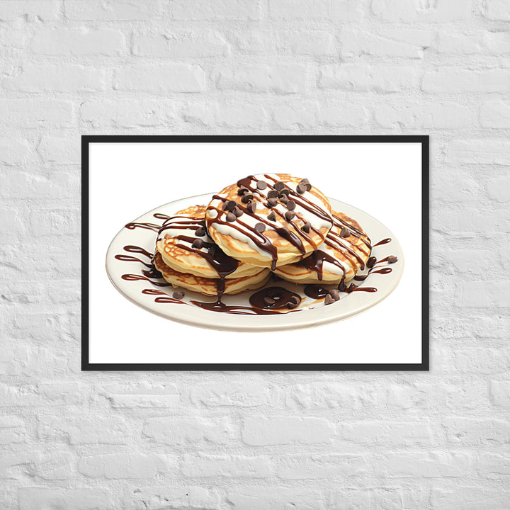 Chocolate Chip Pancakes Framed poster 🤤 from Yumify.AI