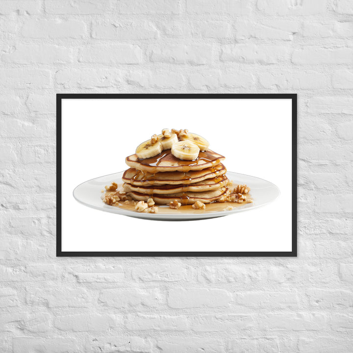 Banana Walnut Pancakes Framed poster 🤤 from Yumify.AI