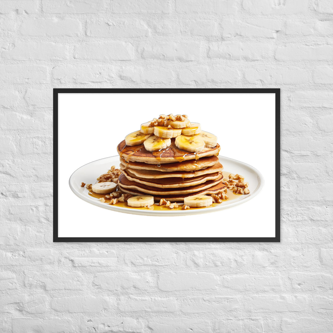 Banana Walnut Pancakes Framed poster 🤤 from Yumify.AI