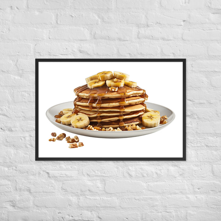 Banana Walnut Pancakes Framed poster 🤤 from Yumify.AI