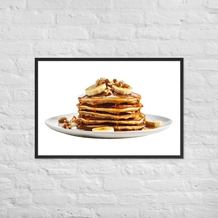 Banana Walnut Pancakes Framed poster 🤤 from Yumify.AI