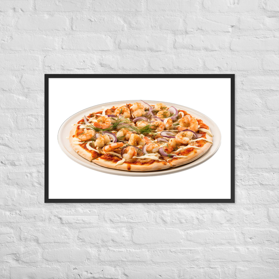 Seafood Supreme Pizza Framed poster 🤤 from Yumify.AI