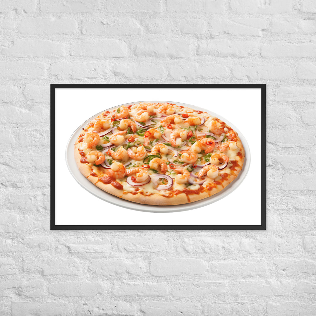 Seafood Supreme Pizza Framed poster 🤤 from Yumify.AI