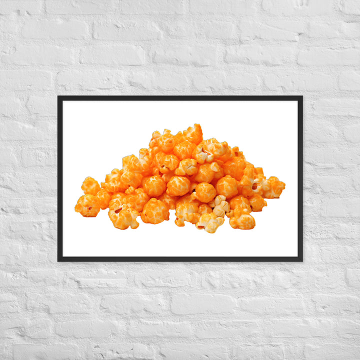 Spicy Cheese Popcorn Framed poster 🤤 from Yumify.AI