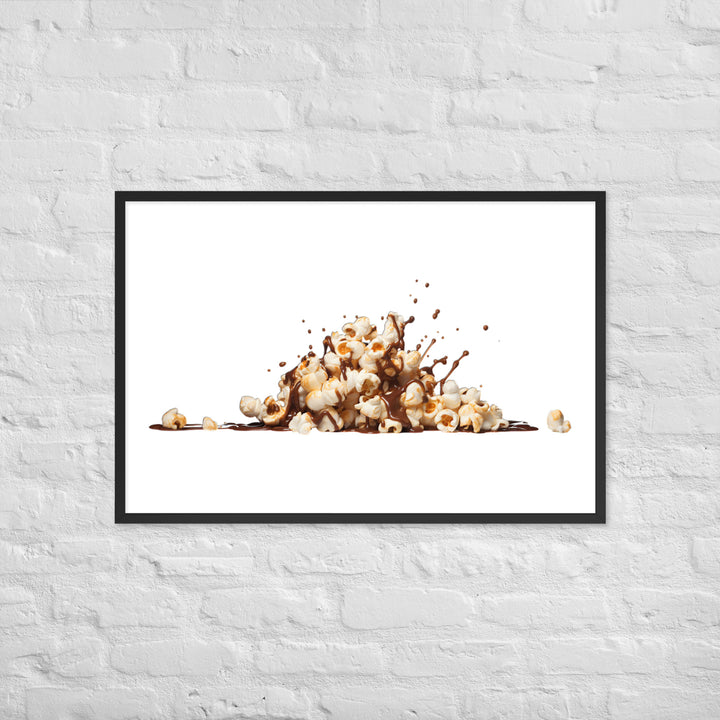 Chocolate Drizzle Popcorn Framed poster 🤤 from Yumify.AI