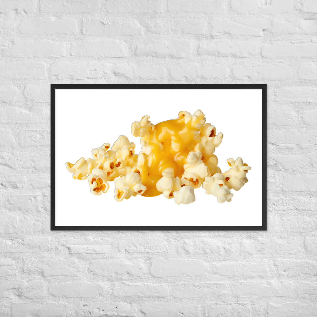 Butter Drizzled Popcorn Framed poster 🤤 from Yumify.AI