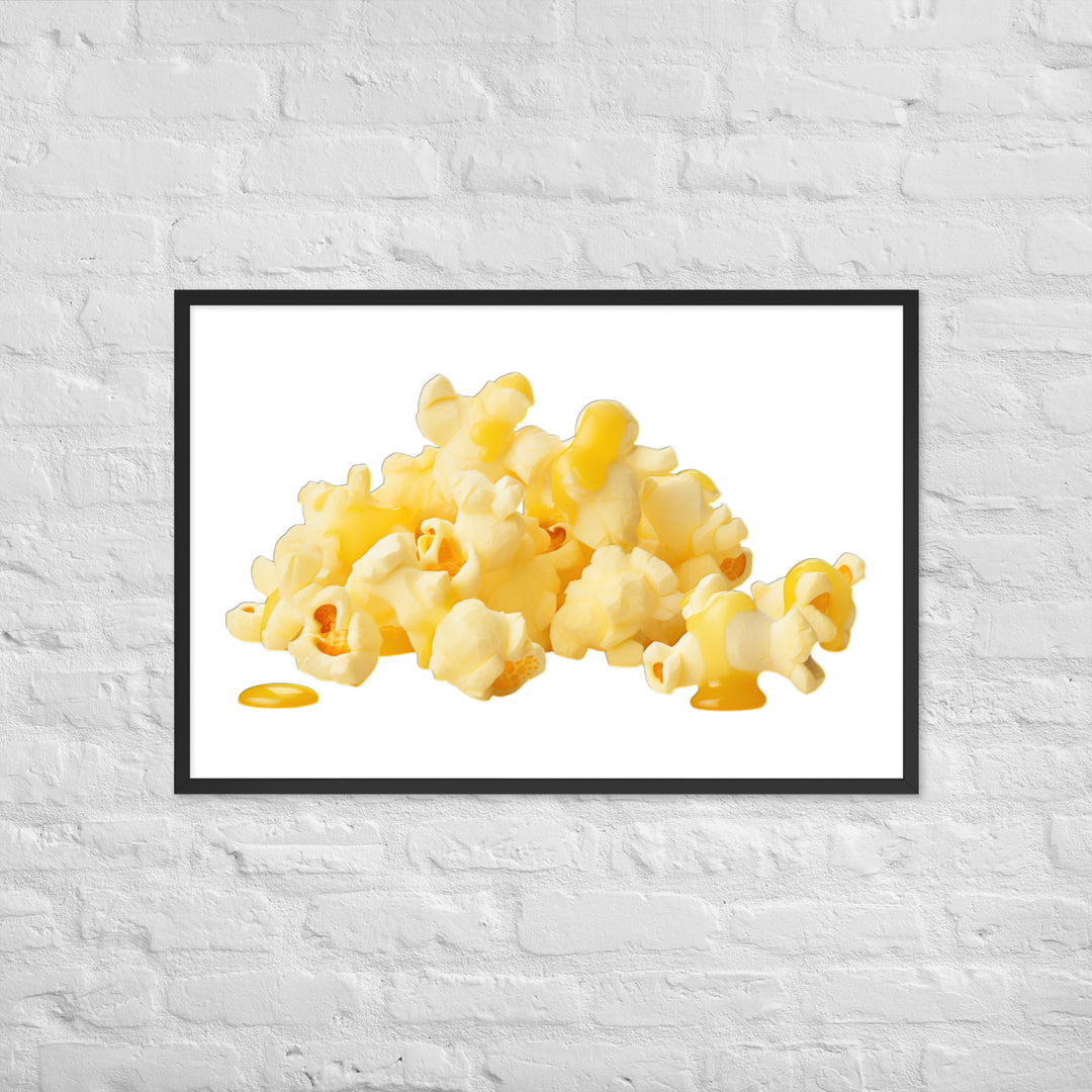 Butter Drizzled Popcorn Framed poster 🤤 from Yumify.AI