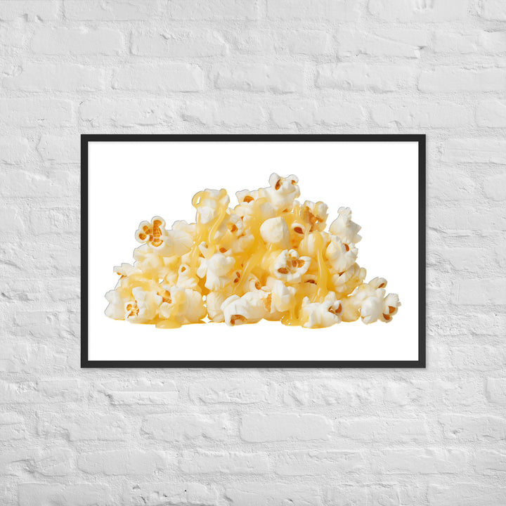 Butter Drizzled Popcorn Framed poster 🤤 from Yumify.AI