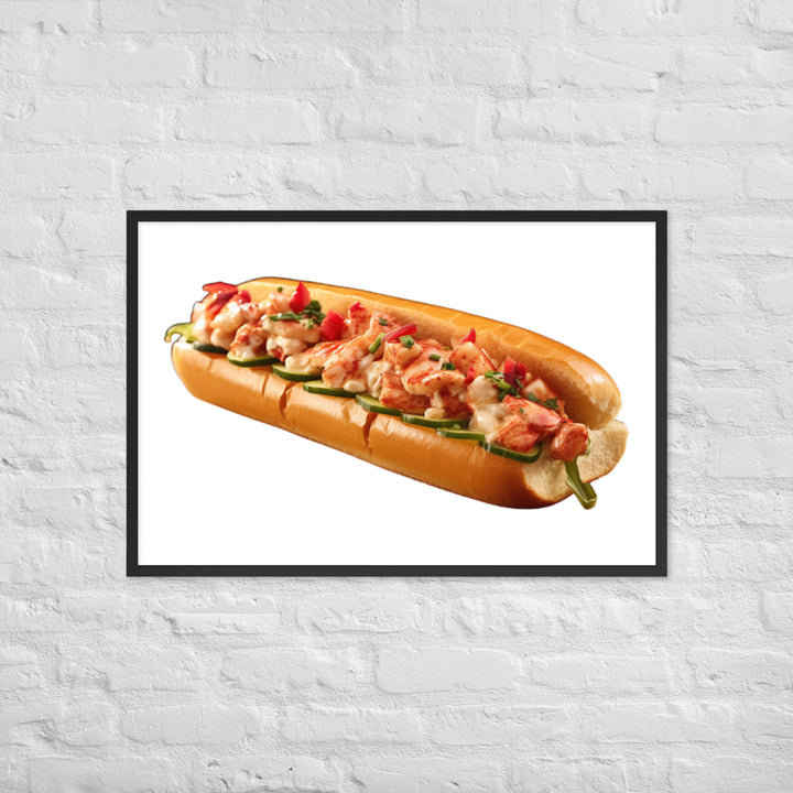 Spicy Lobster Roll Framed poster 🤤 from Yumify.AI