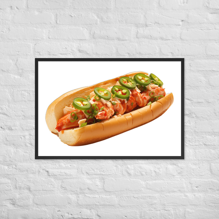 Spicy Lobster Roll Framed poster 🤤 from Yumify.AI