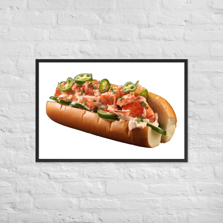 Spicy Lobster Roll Framed poster 🤤 from Yumify.AI