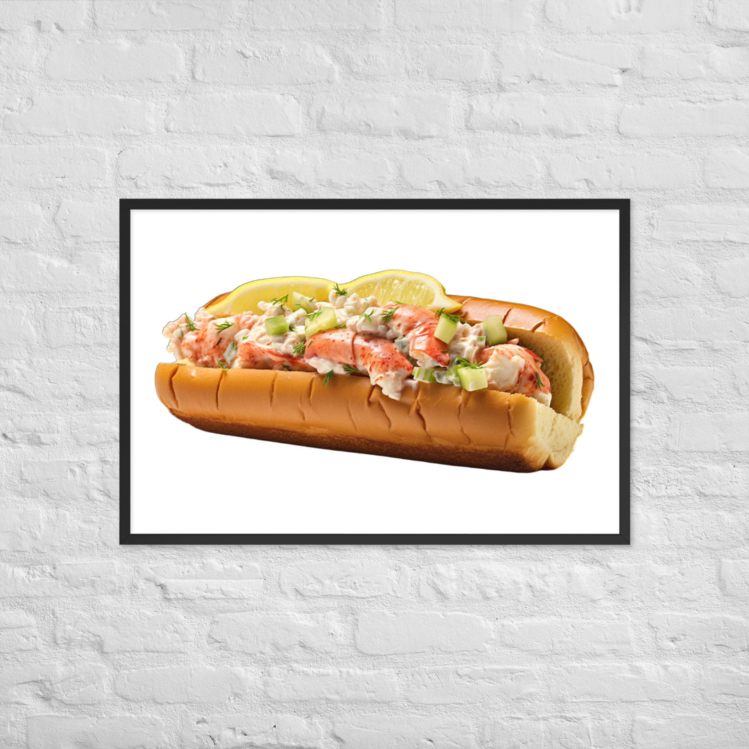 Lemon Zest Lobster Roll Framed poster 🤤 from Yumify.AI