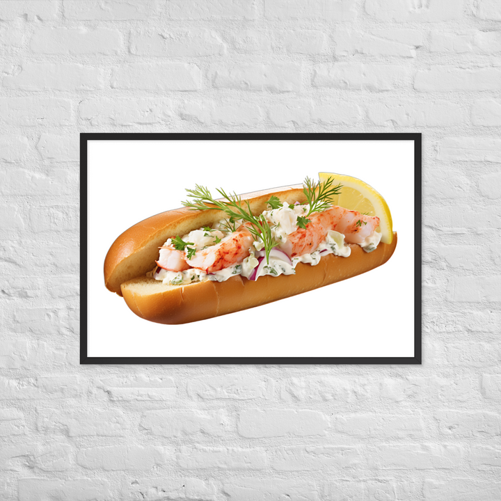 Lemon Zest Lobster Roll Framed poster 🤤 from Yumify.AI