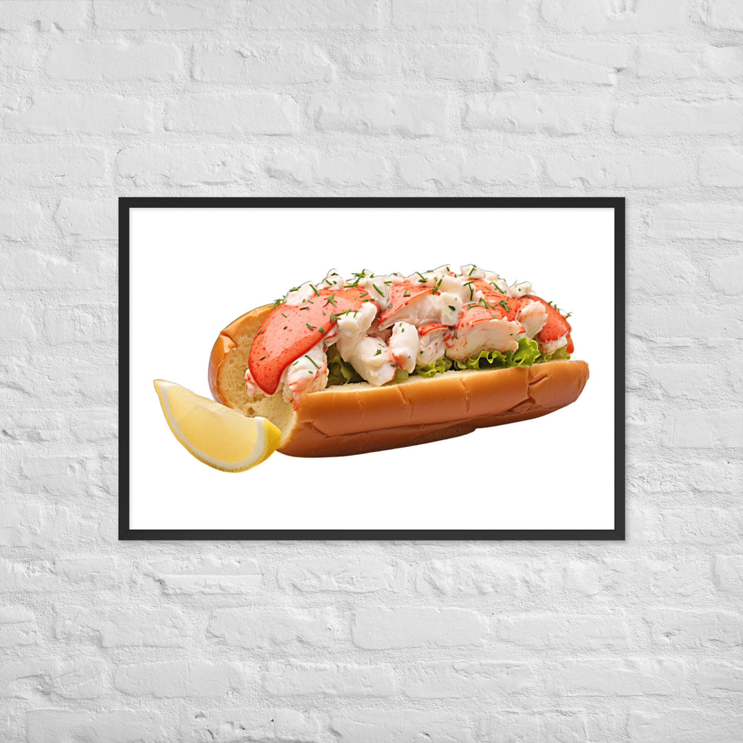 Lemon Zest Lobster Roll Framed poster 🤤 from Yumify.AI