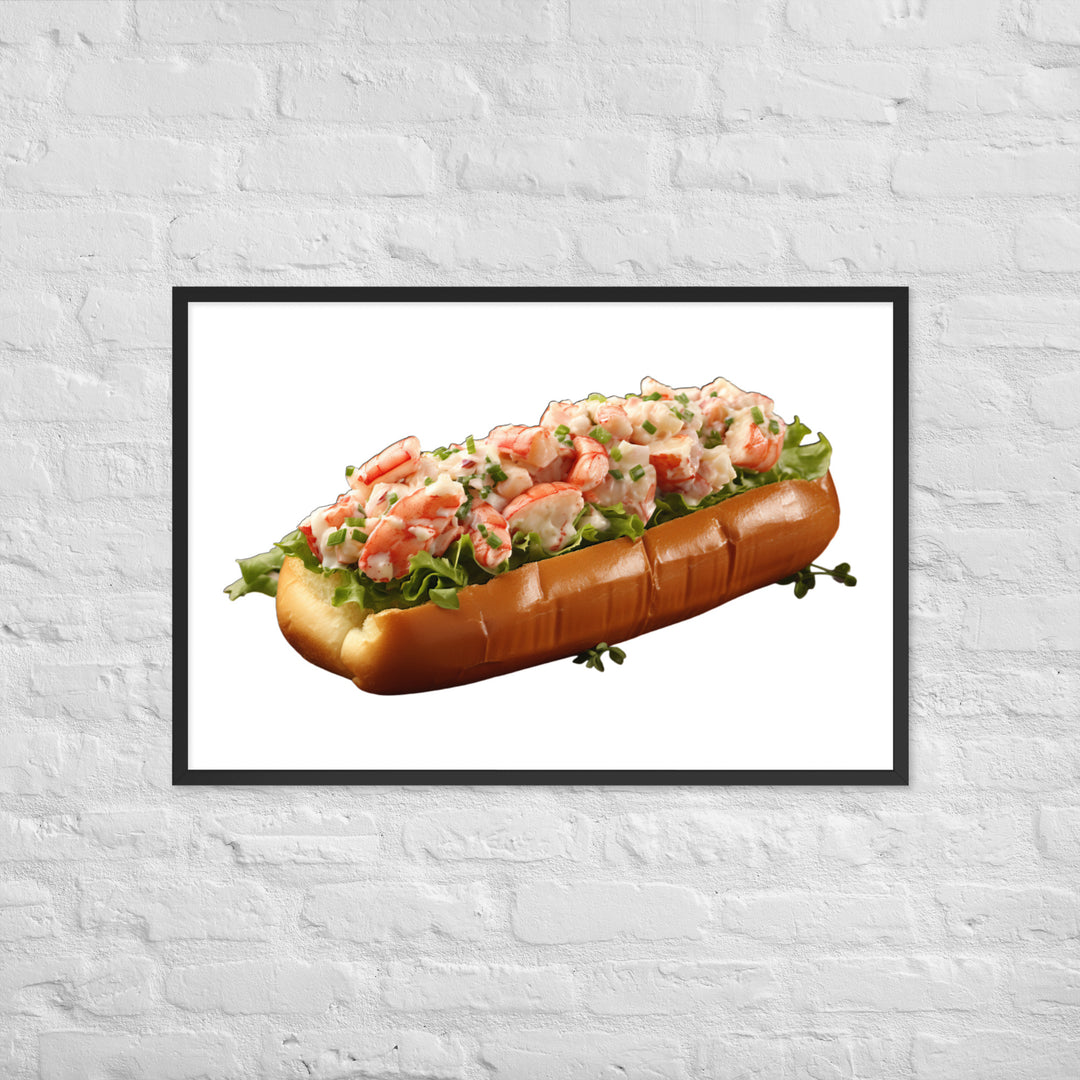 Classic Lobster Roll Framed poster 🤤 from Yumify.AI