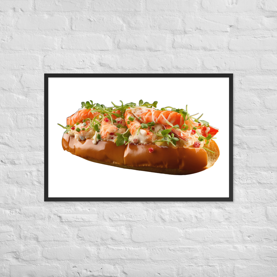 Classic Lobster Roll Framed poster 🤤 from Yumify.AI